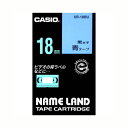 カシオ ネームランドテープ18mm 青/黒文字 XR-18BU