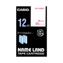 カシオ ネームランドテープ12mm 白/赤文字 XR-12WER