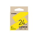 カシオ ラテコテープ 黄に黒文字24mm XB-24YW