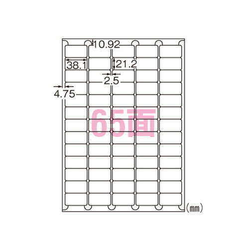 エーワン ラベルシール レーザー 耐水 A4 65面 20シート 31377＼着後レビューでプレゼント有！／