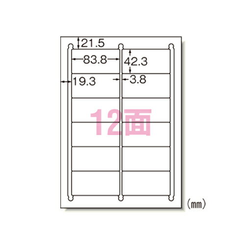 エーワン ラベルシール A4 12面 22シート 72312 エーワン ラベルシール A4 12面 22シート 72312