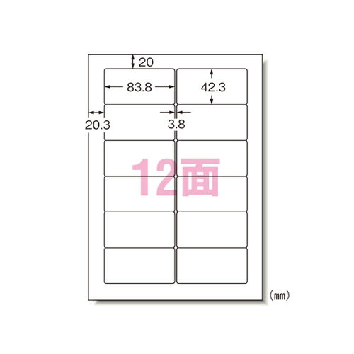 エーワン パソコン&ワープロラベル 富士通OASYSシリーズタイプ A4 12面 500シート 28723