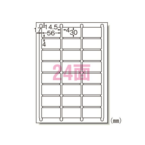 エーワン ラベルシール インクジェット A4 24面 100シート 61424 エーワン ラベルシール インクジェット A4 24面 100シート 61424