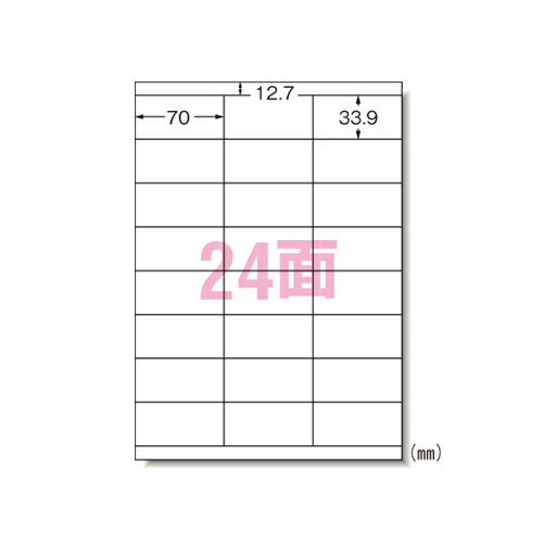 エーワン ラベルシール ハイグレードタイプ A4 24面 20シート 75324