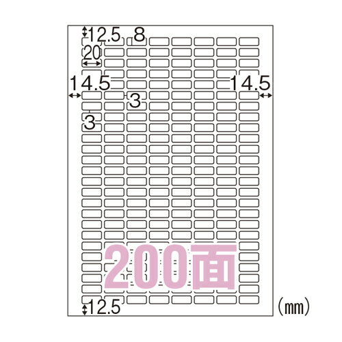 ヒサゴ エコノミーラベル ラベルシール 200面 角丸 A4 100シート入 ELM038