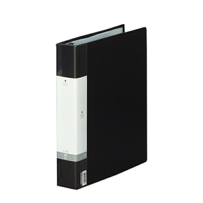 リヒトラブ クリヤーブック A4縦型 35P 黒 G3803-24
