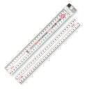 共栄プラスチック メタクリル両切直線定規 30cm A-2530