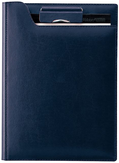 レイメイ藤井 再生皮革クリップファイルA5 ネイビー ZVF605K