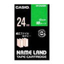 カシオ ネームランドテープ24mm 緑/白文字 XR-24AGN