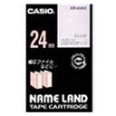 カシオ ネームランドテープ24mm 透明/白文字 XR-24AX