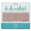 トンボ鉛筆 缶入色鉛筆S木物語24色 CB-RS24C