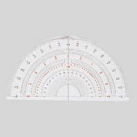 岡本製図器械 半円分度器 15cm B-15(39-0015)＼着後レビューでプレゼント有！／