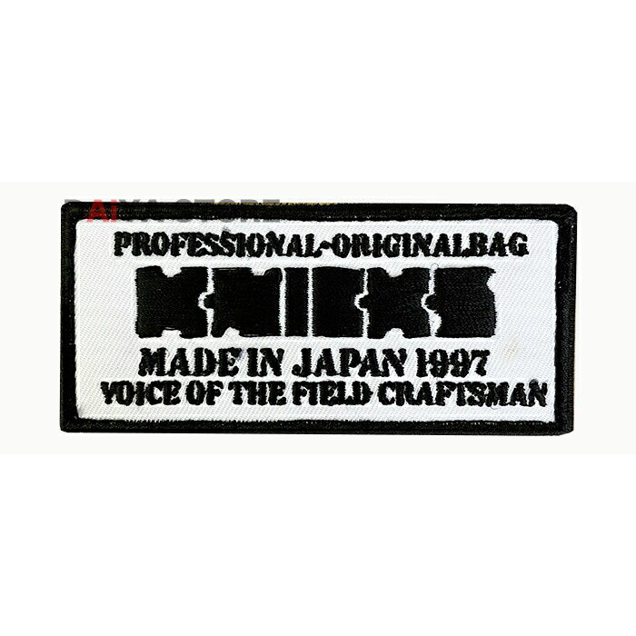 ニックス KNICKS ベルクロ加工ワッペン 白地に黒文字 W-2WB＼着後レビューでプレゼント有！／