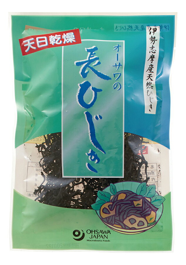 伊勢志摩産天然ひじき 食感よく、磯の香り豊か ■天日干し ■太い茎の部分を使用 ■煮物やサラダに 【原材料】 ひじき（三重県伊勢志摩産） 【調理法・使用方法】 水でもどして、煮物やサラダにリニューアルに伴い、パッケージ・内容等予告なく変更する場合がございます。予めご了承下さい。