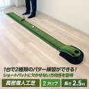 【公式ショップ 高密度人工芝】 2.5m 2.5メートル 2カップ式 パターマット | 自宅 室内 パッティング パッティングライン ショートパット 高密度人工芝 ゴルフパター パターゴルフ ダイヤゴルフ 練習器具 ゴルフ練習 ゴルフ練習マット 返球機能 ツイン パターマット