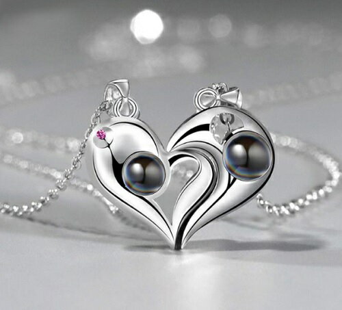 2つセット ハート型 ペアネックレス 誕生日 プレゼント ラブハート カップル 夫婦 くっつく ネックレス ペアセット おしゃれ アクセサリー お手軽 送料無料