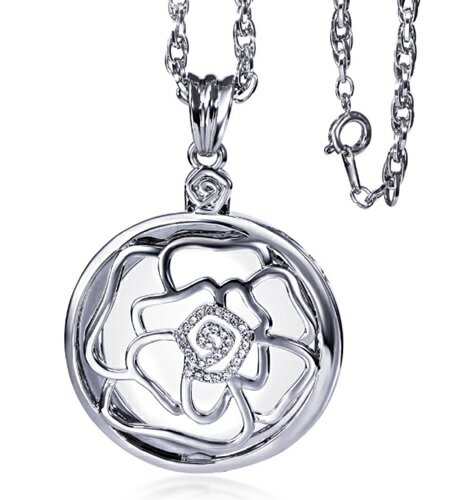 送料無料 ルーペペンダント (シルバー) ルーペ ペンダント ネックレス 花 バラ 虫眼鏡 虫メガネ 拡大鏡..