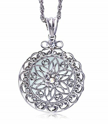 樂天商城 - 全国送料無料 繊細な透かしレースが美しく胸元を華やかに彩ります ルーペペンダント (シルバー) ルーペ ペンダント ネックレス 虫眼鏡 虫メガネ 拡大鏡 レディース 女性 シルバー シンプル おしゃれ 携帯用 贈り物 プレゼント プレゼント