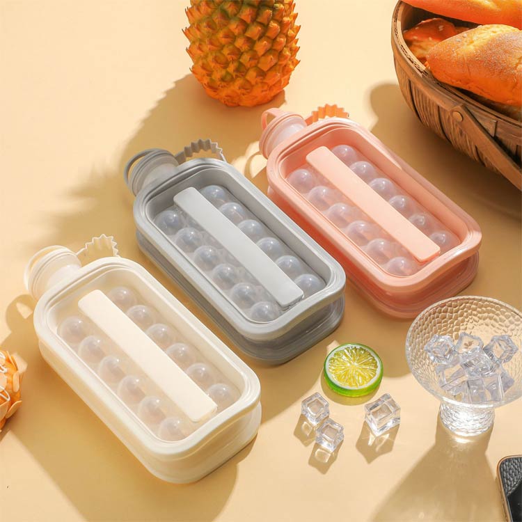 2way 製氷機 ひんやり 透明 取り出しやすい ボトル おしゃれ クリアケース 製氷皿 ...