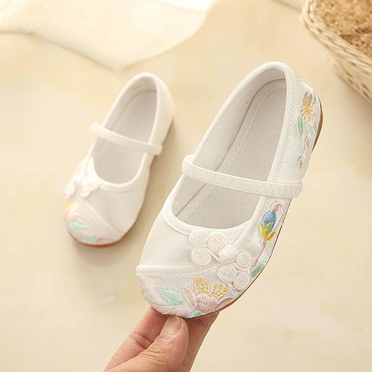 和柄 痛くない 七五三 刺繍 和服 草履 女の子 靴 楽ちん靴 ピンク キッズ 子供靴 ぺたんこ 和柄 レッド 赤 歩きやすい 草履のかわりに履ける お正月 履物 着物 和装 チャイナ 靴 漢服靴 脱ぎ履き便利