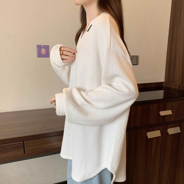 Tシャツ 裏起毛 暖かい レディース カットソ...の紹介画像3