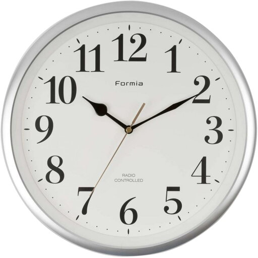 FORMIA 掛け時計 電波時計 アナログ 夜間秒針停止 シルバー HWC-007RC FORMIA 掛け時計 電波時計 アナログ 夜間秒針停止 シルバー HWC-007RC