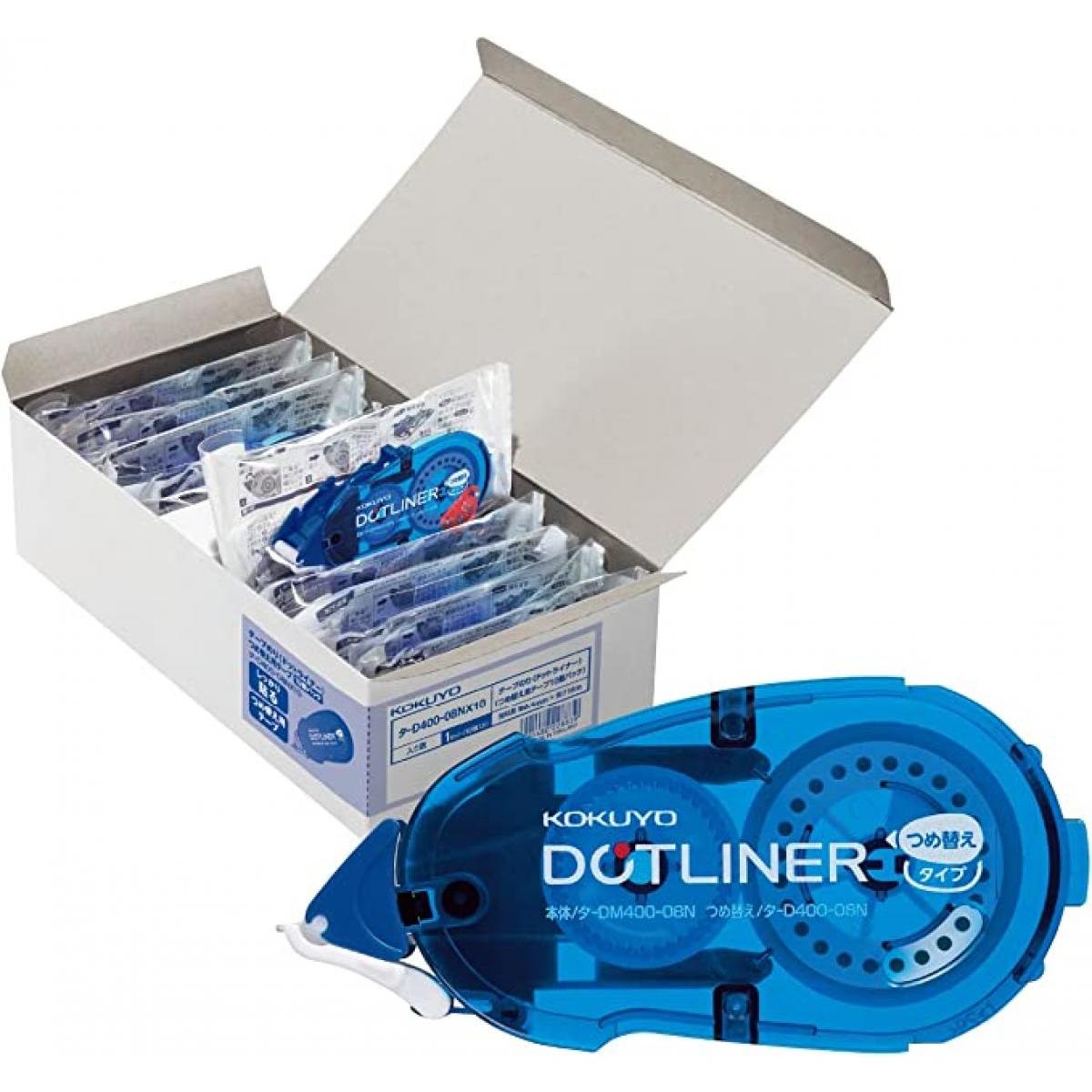 コクヨ テープのり のり ドットライナー つめ替え 強粘着 10個セット タ-D400-08NX10