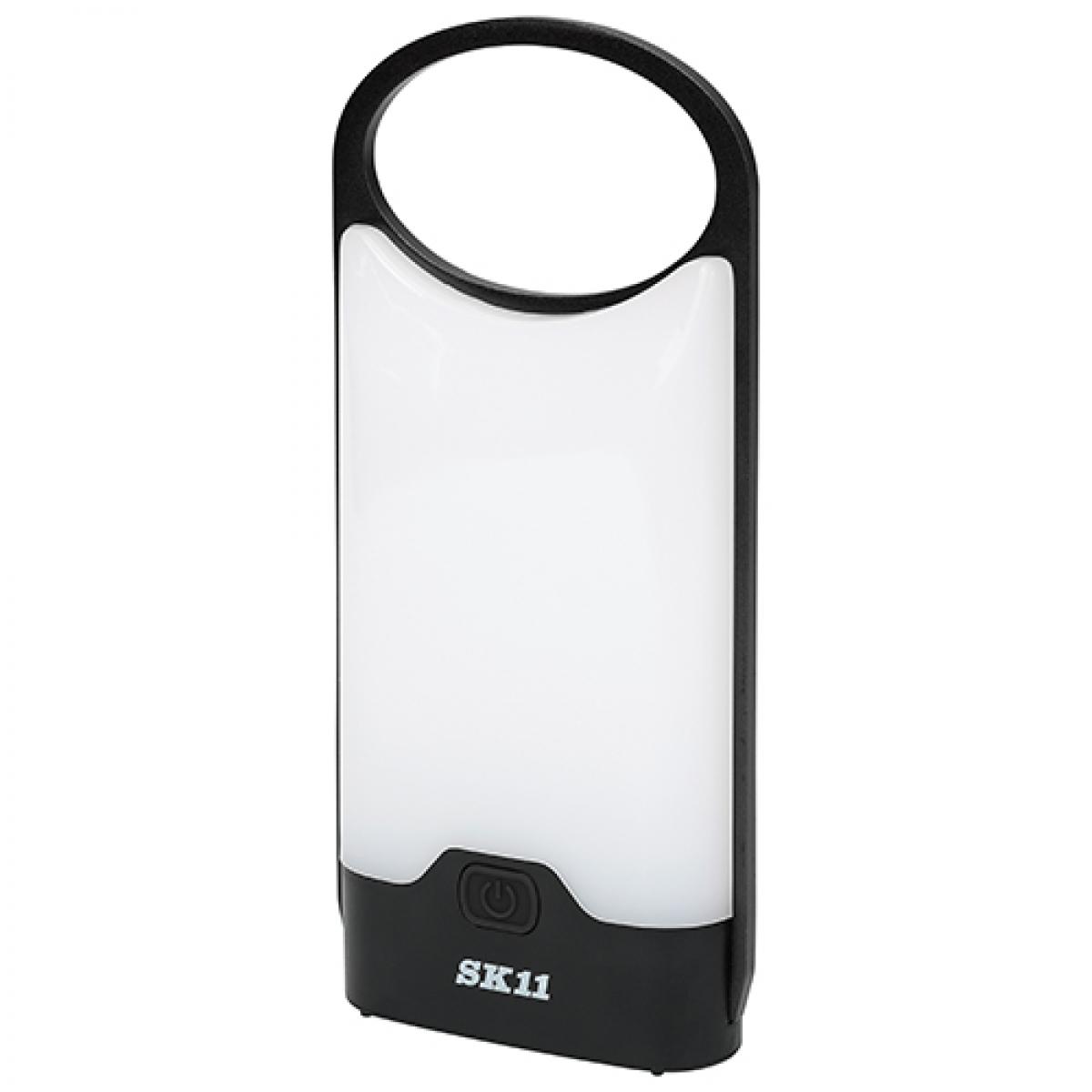 SK11 乾電池式LEDスリムランタン SLT-100DB-BK ブラック　携帯照明器具 薄型 スリム 夜釣り キャンプ ..