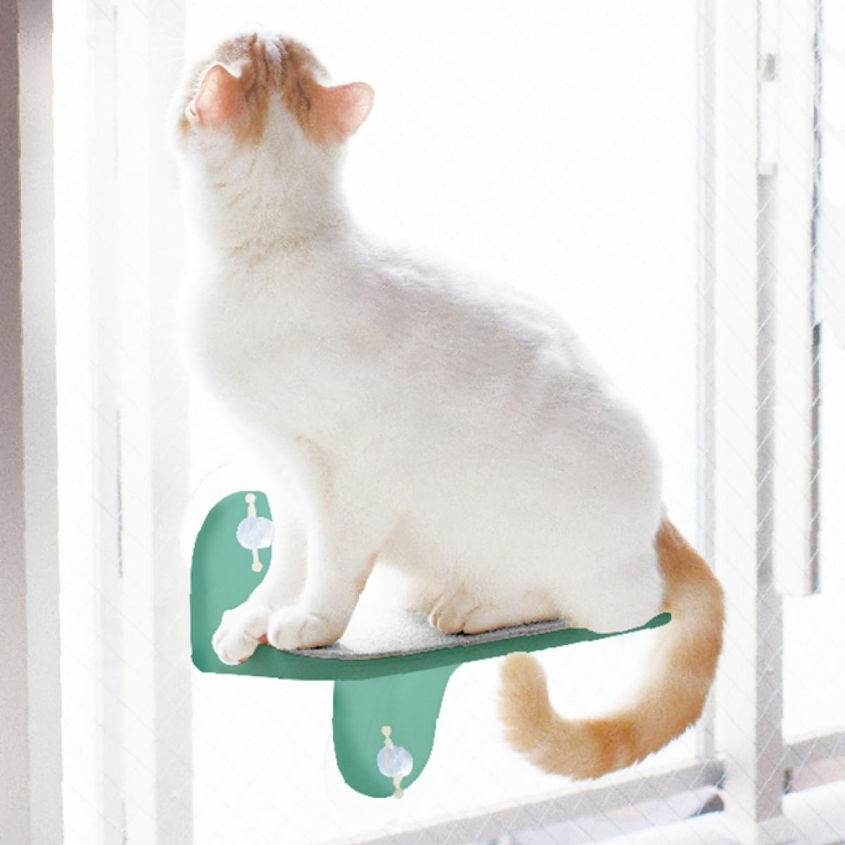 キャティーマン 絶景リゾートテラス 猫 踏み台 足場 マット 窓 簡単取付 ねこ