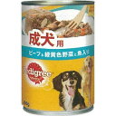 MARS(マース) ペディグリー ウェット缶 成犬用 旨みビーフ&緑黄色野菜と魚入り 400g 1缶　 元気な毎日サポート 全犬種向け P11