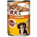 MARS(マース) ペディグリー ウェット缶 成犬用 チキン＆緑黄色野菜 400g 1缶　全犬種向け P72