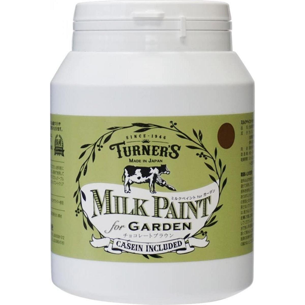 ターナー色彩 アクリル絵具 ミルクペイント for ガーデン チョコレートブラウン MKG45318 450ml 水性 屋内外用