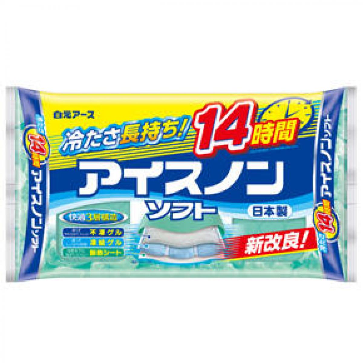 白元アース アイスノンソフト あたま用 氷枕 ソフトタイプ 冷凍庫用 持続時間12～14時間 保冷枕 熱中症 対策