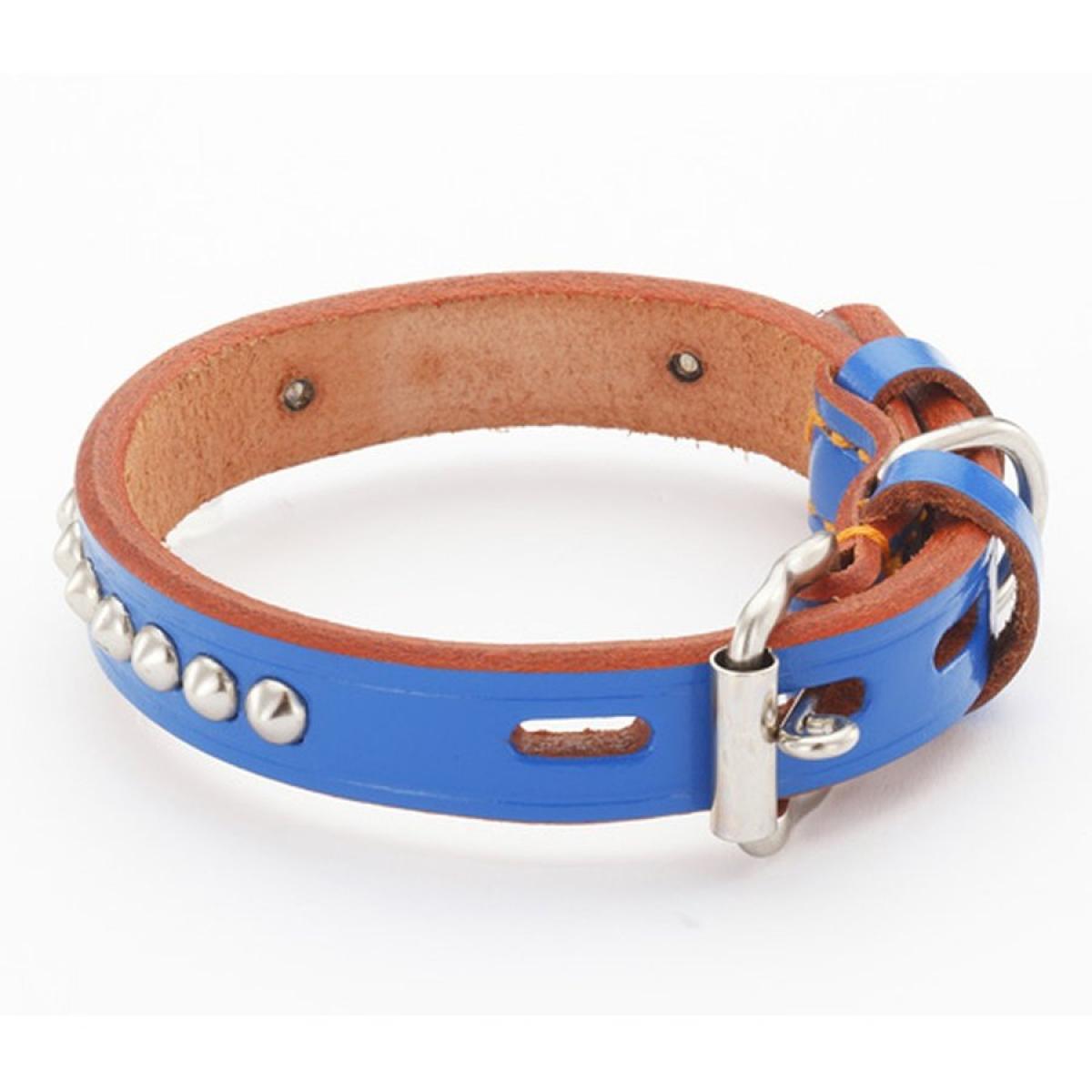 BL手縫平首輪中一21ブルー