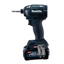 マキタ Makita 充電式インパクトドライバ(黒) 40Vmax2.5Ah バッテリ2本・充電器・ケース付 TD002GRDXB 充電式 インパクトドライバ