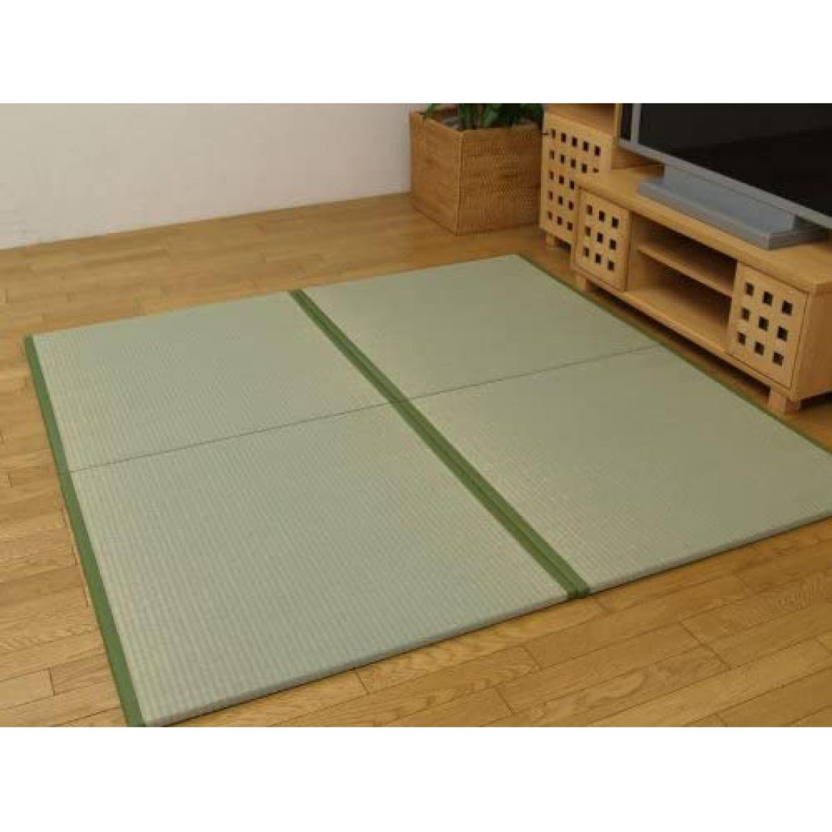 【I】【代引不可】イケヒコ い草 置き畳 ユニット畳 和のくつろぎ ユニット畳 『楽座』 88×88×2.2cm 6枚1セット【北海道・沖縄・離島不可】