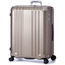 スーツケース デカかるEdge 拡張タイプ アジアラゲージ ALI-088-102 【 10泊～ 】 102+18L シャンパンゴールド キャリーケース ハードキャリー 大型