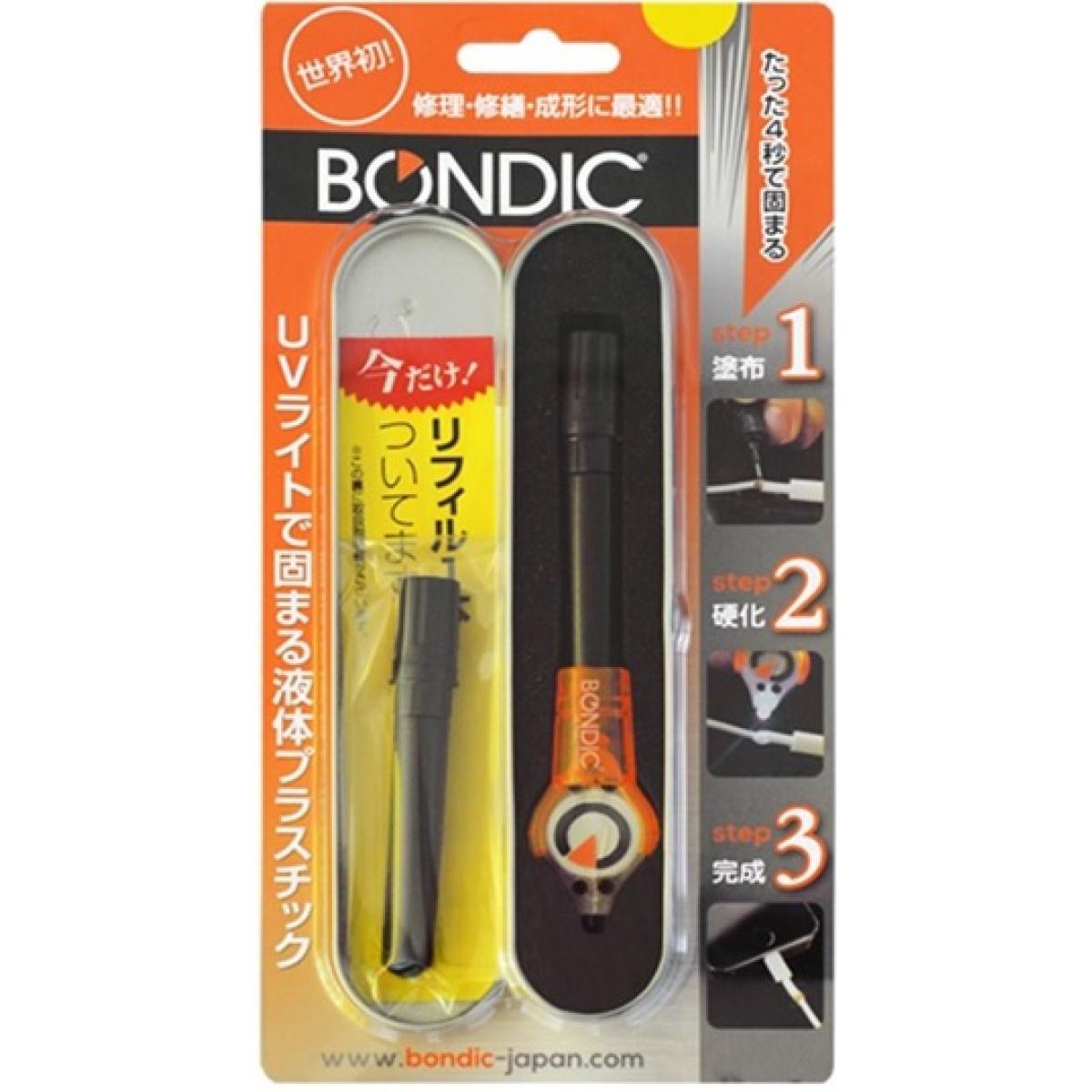 【在庫有・即納】 お買得！ BONDIC(ボンディック) UVライトで固まる液体プラスチック スターターキット BD-SKCJ ＋1本リフィル付き(計2本)