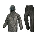 カジメイク ディフェンドレインスーツEX メランジカモ LL 作業衣料 作業着 作業服 防水 耐水圧8000mm 防風 レインコート 雨合羽 カッパ 3293