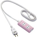 パナソニック Panasonic ザ・タップ Q 3コ口 3mコード付 ピンク WHA2433NP 電源タップ 延長コード