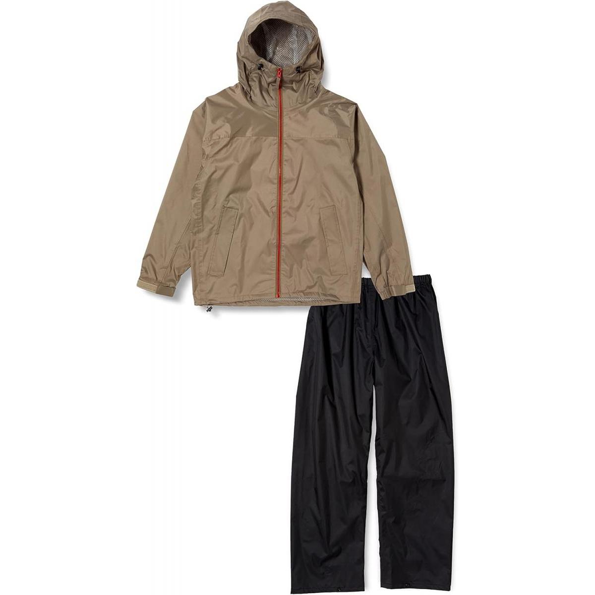 カジメイク 3Dエクストラレインスーツ S マッシュルーム 3440-4 3340 上下セット レインウエア レイン..