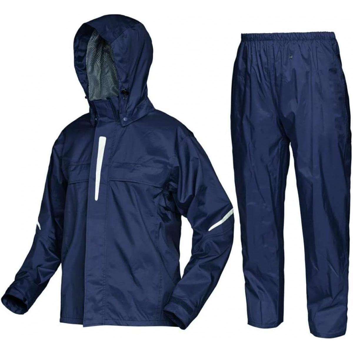 カジメイク 3450 オールマインド 360° ネイビー LL レインスーツ 3450-55-LL 上下セット 通勤 通学 作業着 アウトドア 紺 上下