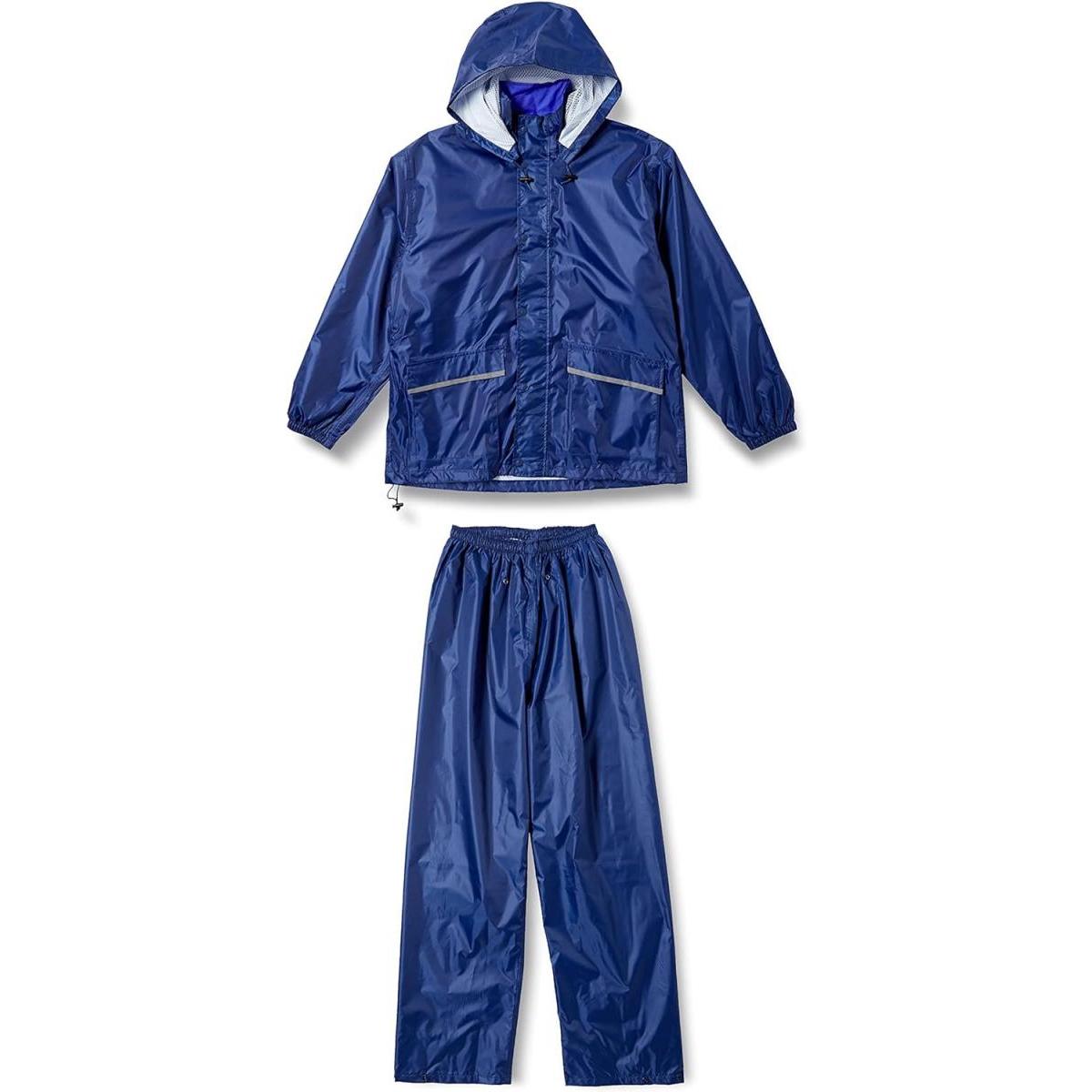 カジメイク アドベントレイン ネイビー L 7540-55-L 紺 上下セット 7540 レインスーツ 防水 透湿 通勤 ..
