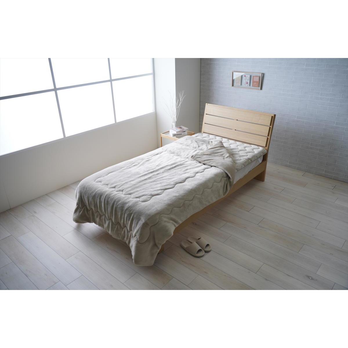 【i】【代引不可】 イケヒコ わた入り 毛布 ヴァルム シングル ベージュ 140×200cm フランネル 洗える ボリューム 冬 あったか 【北海道・沖縄・離島不可】