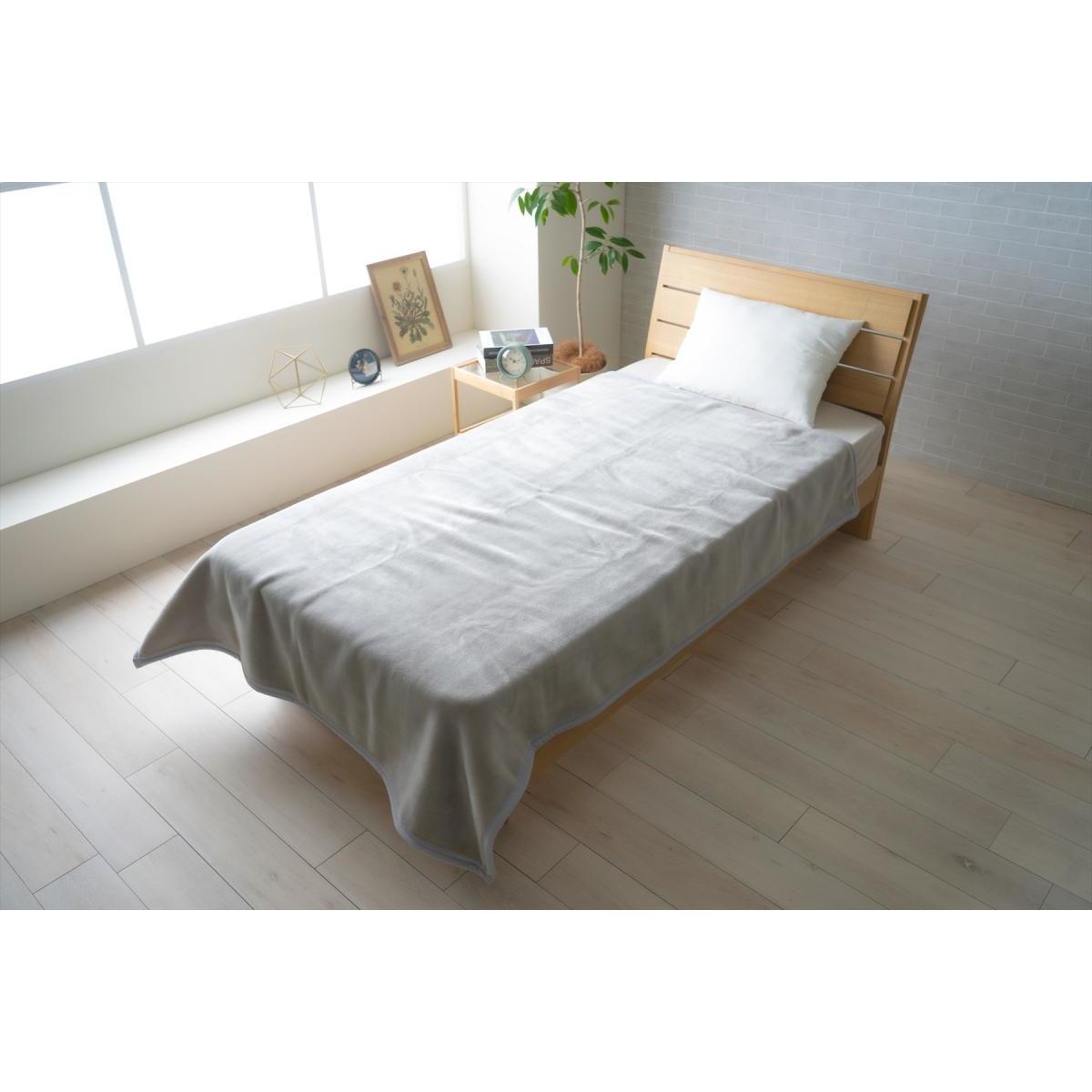【i】【代引不可】 イケヒコ 毛布 アカラ シングル グレー 140×200cm 洗える アクリル 軽量 ふっくら 保温 冬 シンプル【北海道・沖縄・離島不可】