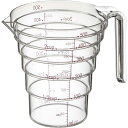 山崎実業 電子レンジ対応 段々 計量カップ 500ML クリア 2700