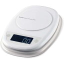 エレコム キッチンスケール バックライト付き ホワイト 白 HCS-KS01WH 最大2kg 最小表示0.1g シンプル 見やすい コンパクト 0表示