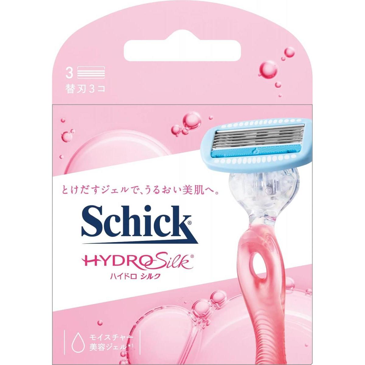 【まとめ買い】【3個セット】シック Schick ハイドロシルク 替刃(3コ入) カミソリ 美肌 シェービング 替え刃 交換 スキンガード 美容ジェル 角質ケア 保湿ケア