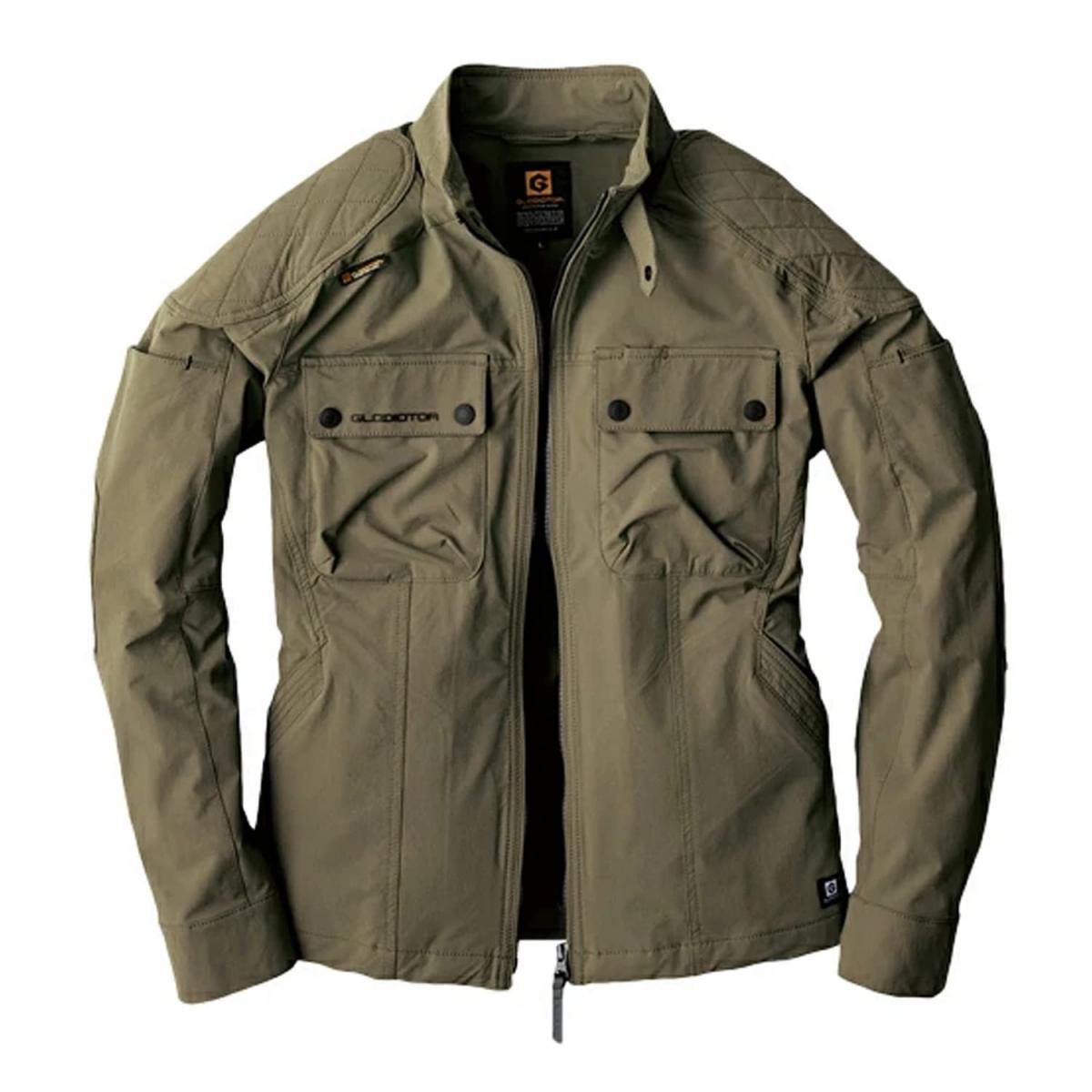 コーコス信岡 GLADIATOR 4WAY ストレッチ ジャケット アーミー 3L GX-3810 ワークウェア 作業着 アジャスター マルチポケット 脇ポケット ペン差し付き