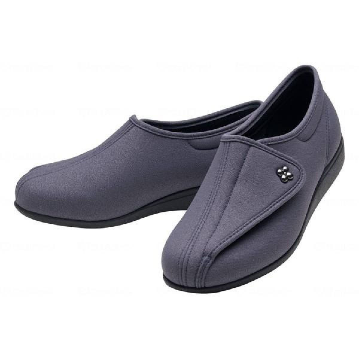 アサヒシューズ 快歩主義 婦人 靴 L011 ブルーグレー 25.0cm 3E 軽量 転倒予防 リハビリ シューズ レディース 日本製(4)